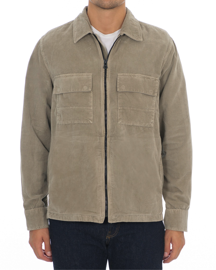 Herren | Hemden | BOSS ORANGE | BOSS Casual Lovel Corduroy Zip Overshirt Medium Beige