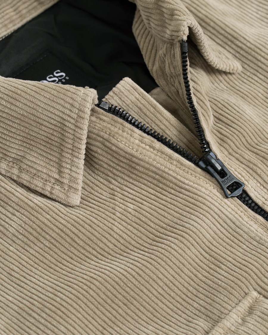Herren | Hemden | BOSS ORANGE | BOSS Casual Lovel Corduroy Zip Overshirt Medium Beige