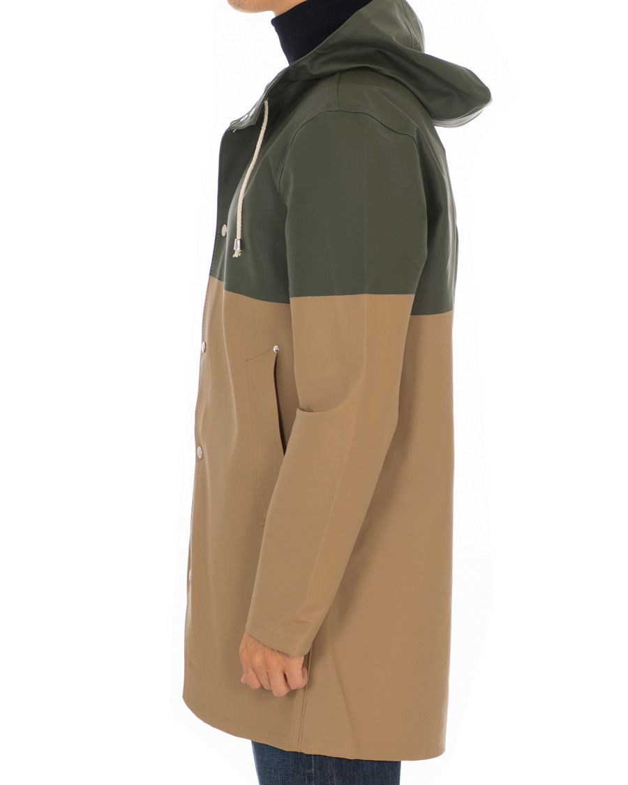 Herren | Jacken | Stutterheim | Stockholm Blocked Raincoat Green/Brown