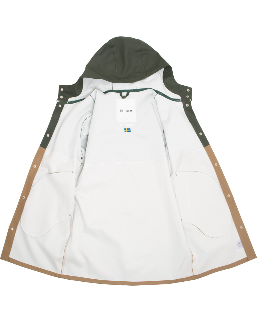 Herren | Jacken | Stutterheim | Stockholm Blocked Raincoat Green/Brown