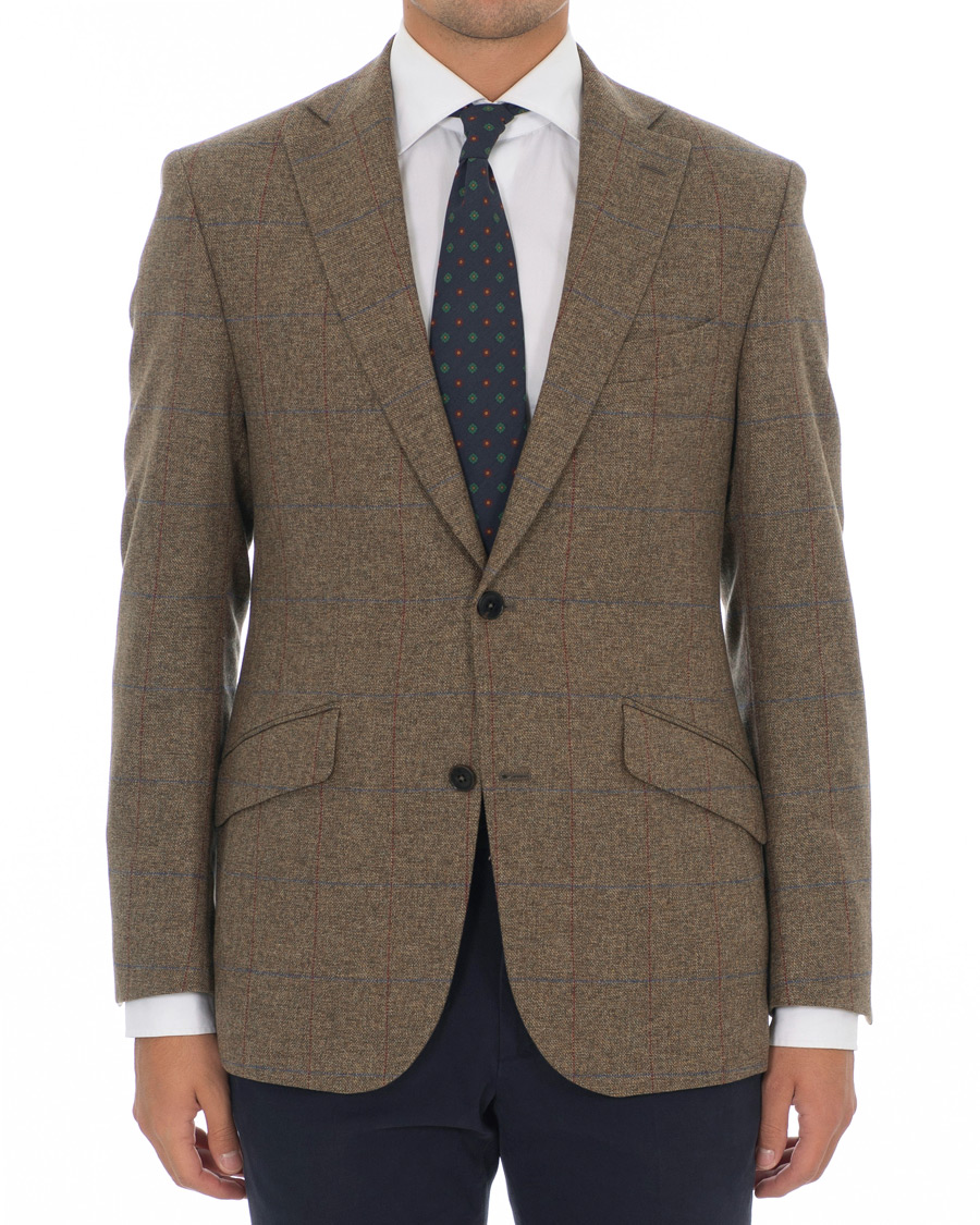 Herren | Sakkos | Walker Slater | Edward Tweed Windowpane Blazer Brown