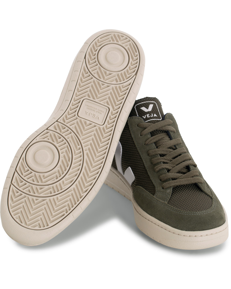 Herren | Veja V-12 Mesh Sneaker Green/White | Veja | V-12 Mesh Sneaker Green/White