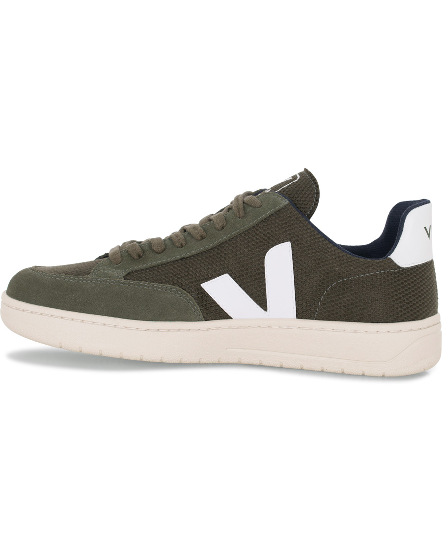 Herren | Veja V-12 Mesh Sneaker Green/White | Veja | V-12 Mesh Sneaker Green/White
