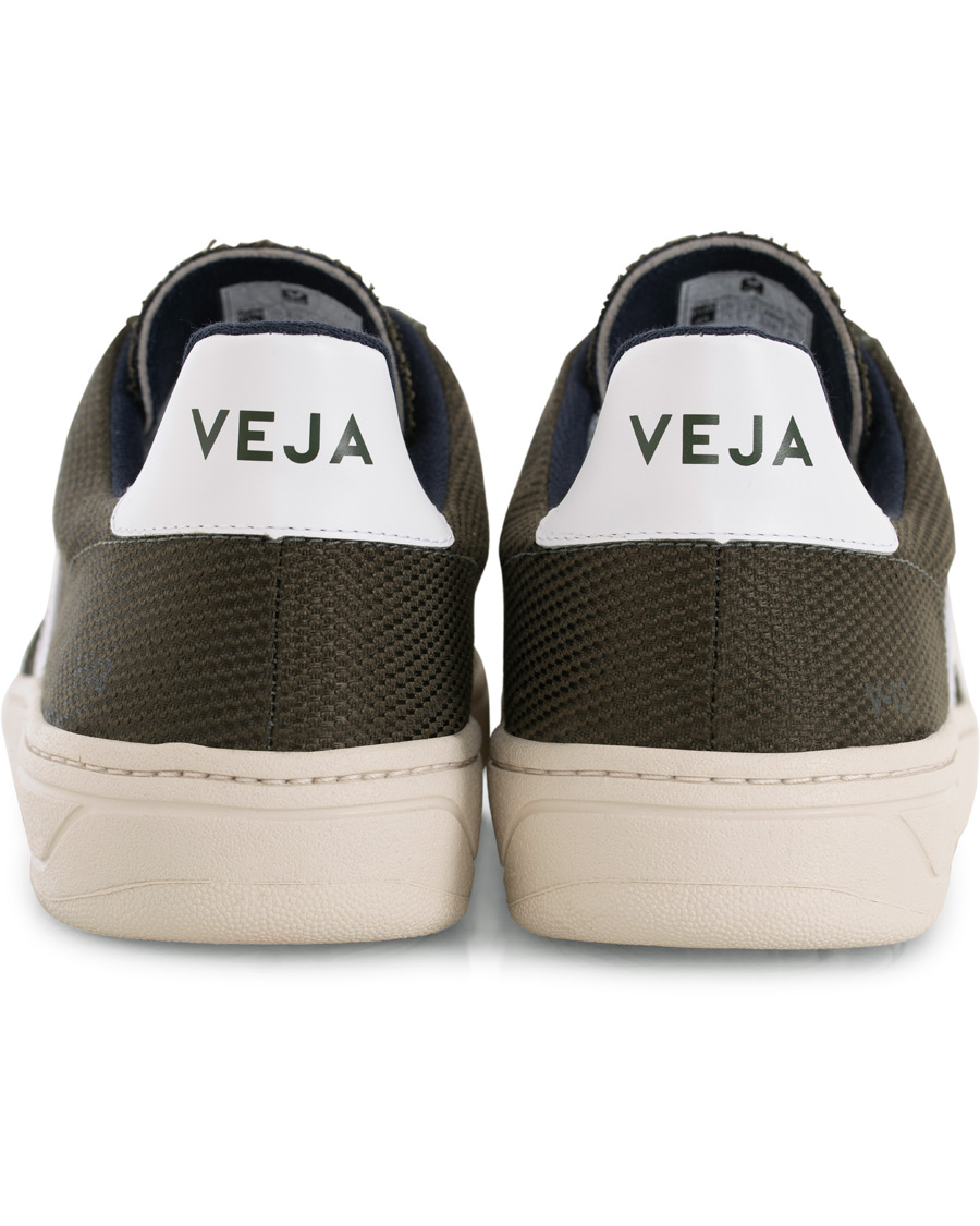 Herren | Veja V-12 Mesh Sneaker Green/White | Veja | V-12 Mesh Sneaker Green/White