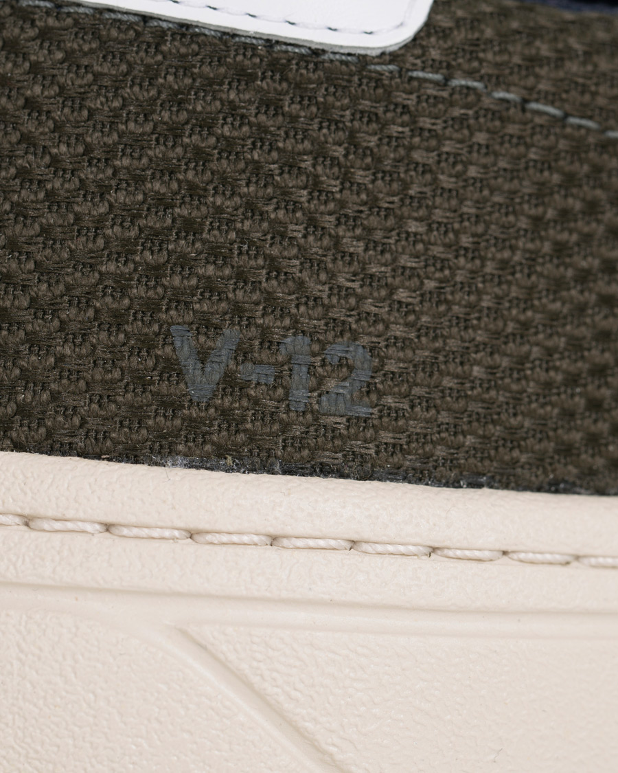 Herren | Veja V-12 Mesh Sneaker Green/White | Veja | V-12 Mesh Sneaker Green/White