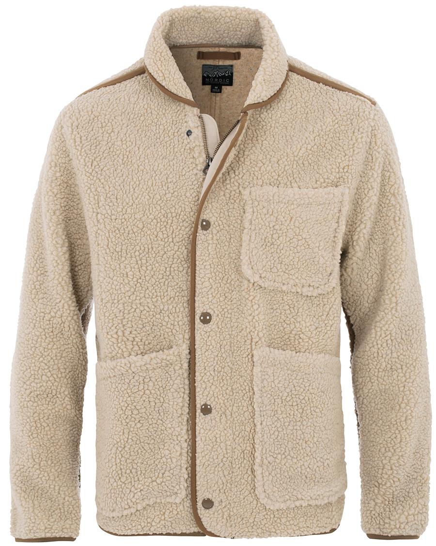 Herren | Jacken | J.Crew | W&B Taped Sherpa Jacket Heather Natural