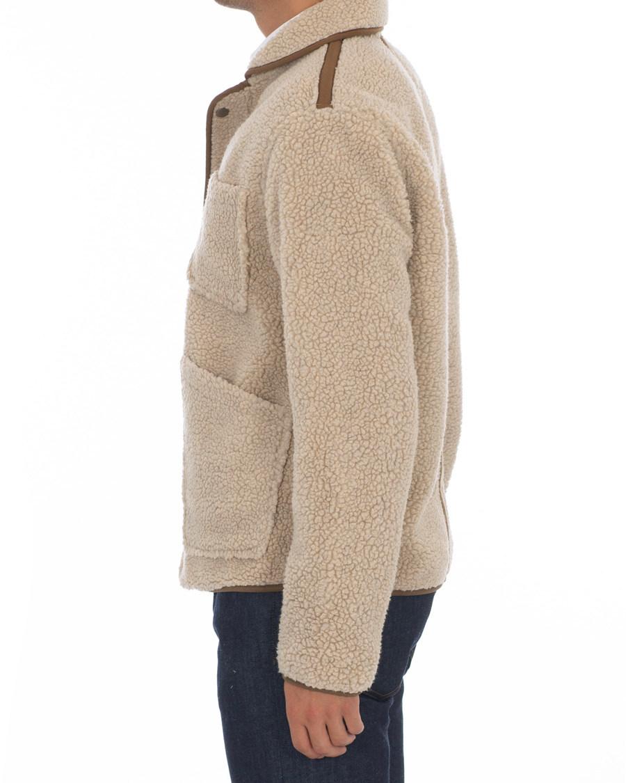 Herren | Jacken | J.Crew | W&B Taped Sherpa Jacket Heather Natural