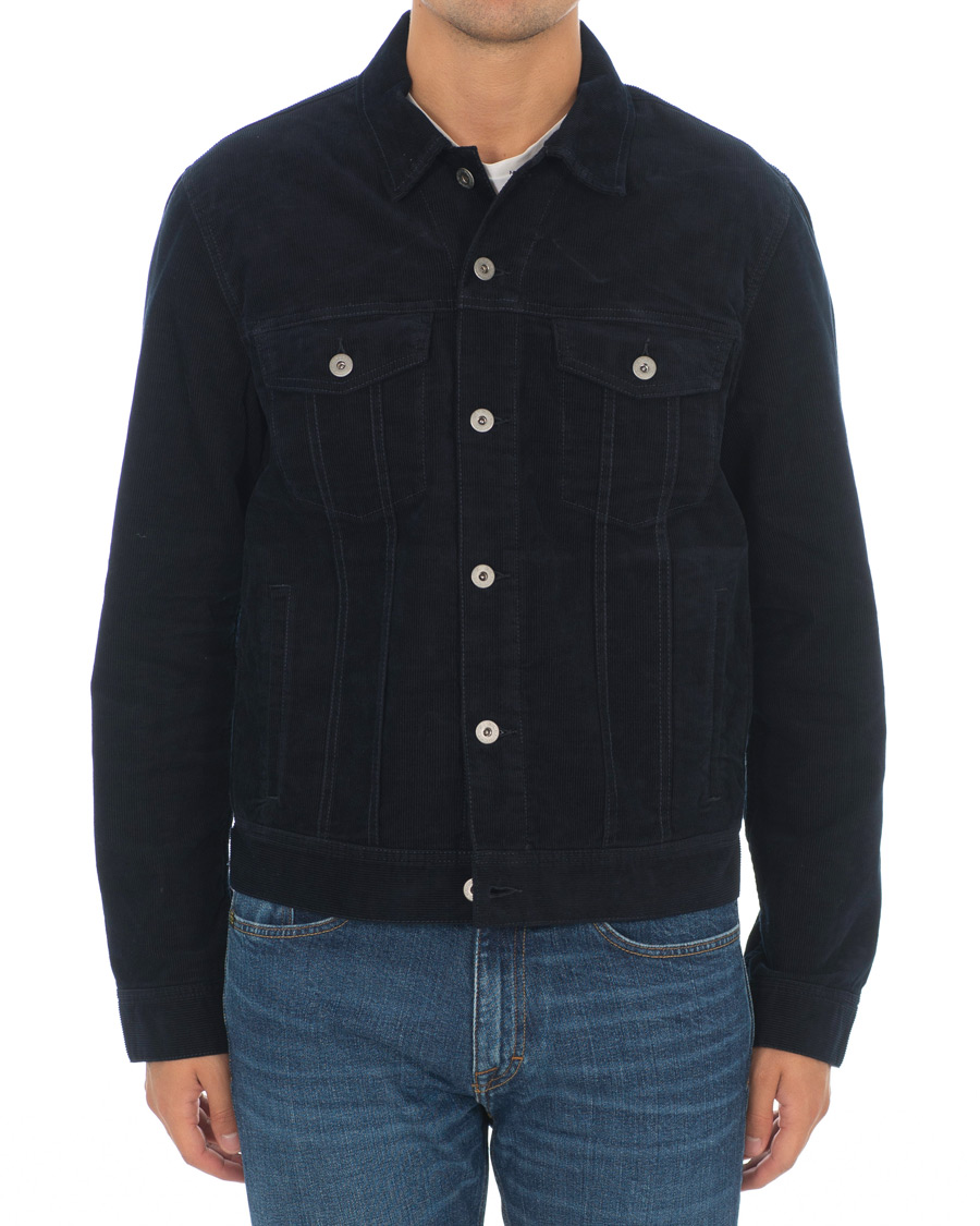 Herren | Jacken | J.Crew | Stretch Corduroy Trucker Jacket Navy