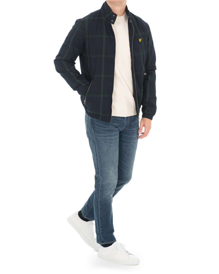 Herren | Jacken | Lyle & Scott | Tartan Harrington Jacket Navy/Check