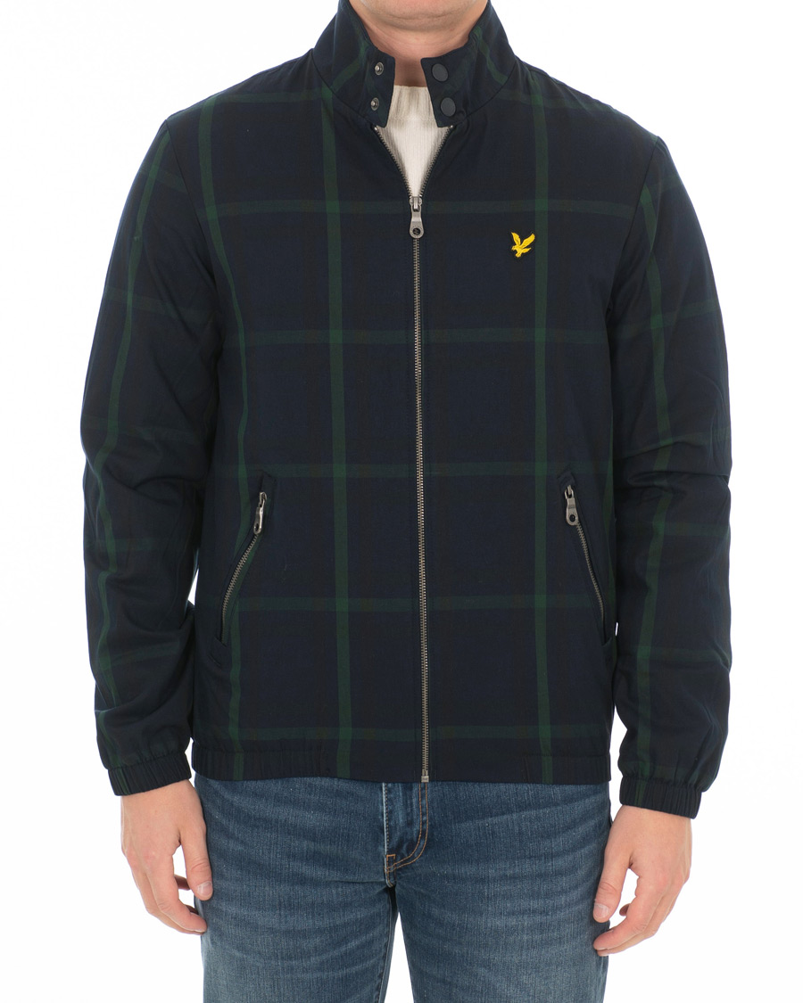 Herren | Jacken | Lyle & Scott | Tartan Harrington Jacket Navy/Check