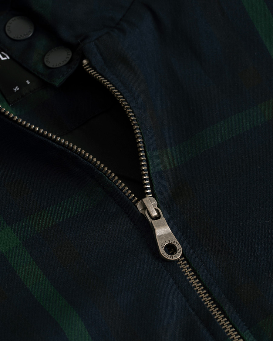 Herren | Jacken | Lyle & Scott | Tartan Harrington Jacket Navy/Check