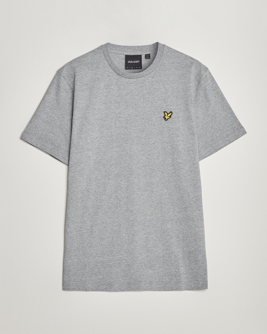 Herren | T-Shirts | Lyle & Scott | Cotton Crew Neck T-Shirt Mid Grey Marl