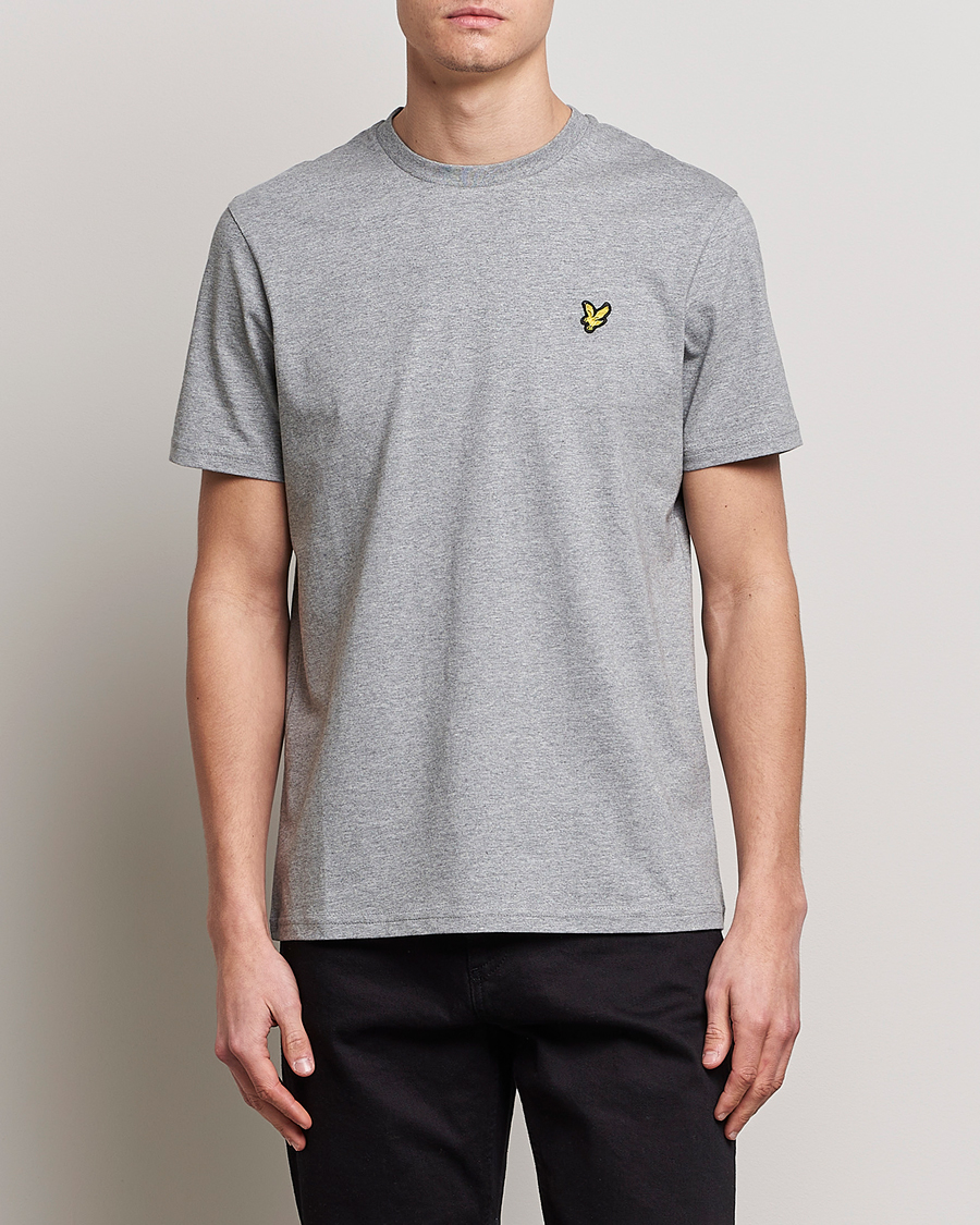 Herren |  | Lyle & Scott | Plain Crew Neck Cotton T-Shirt Mid Grey Marl
