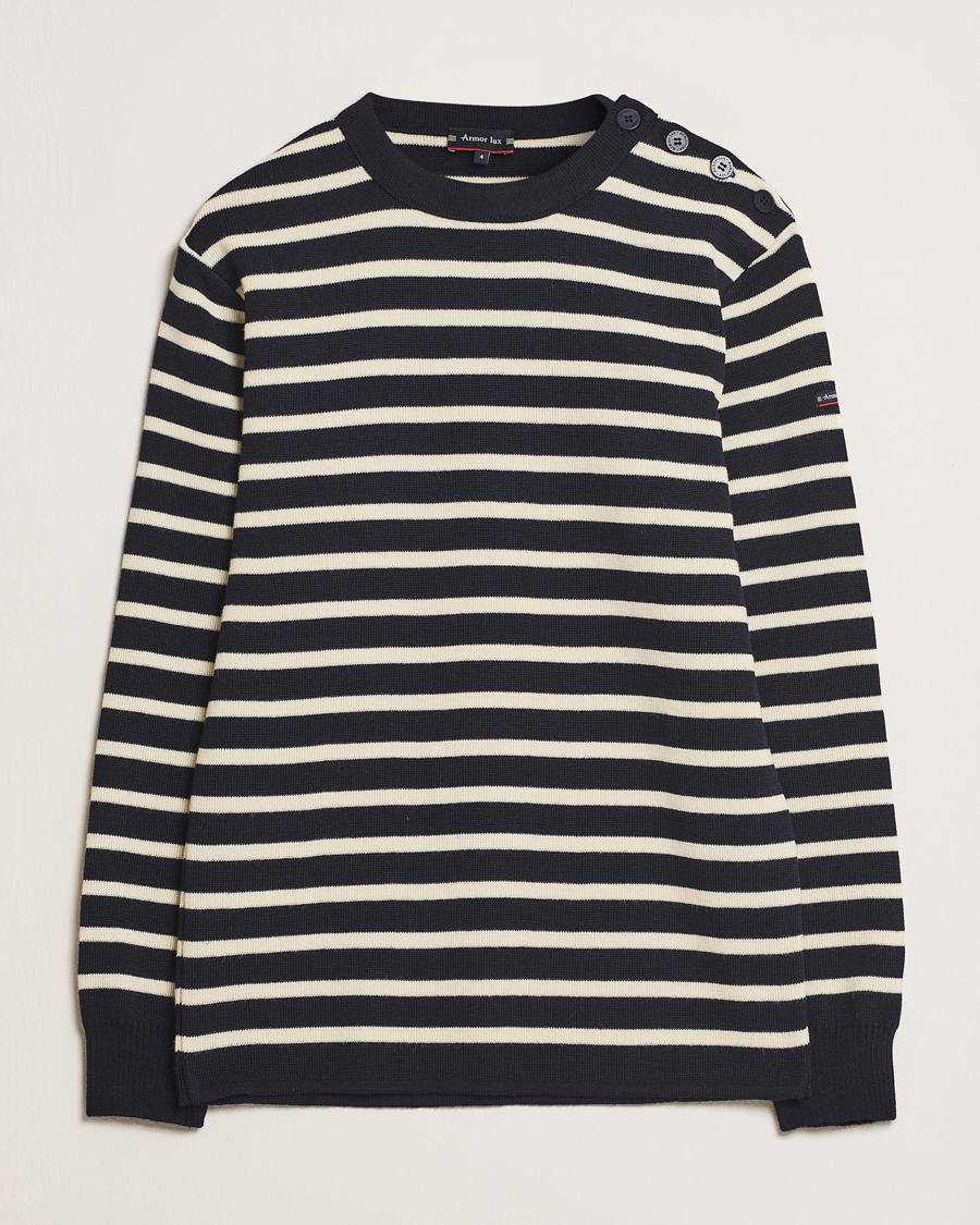 Herren | Pullover | Armor-lux | Fouesnant Classic Sweater Rich Navy/Nature