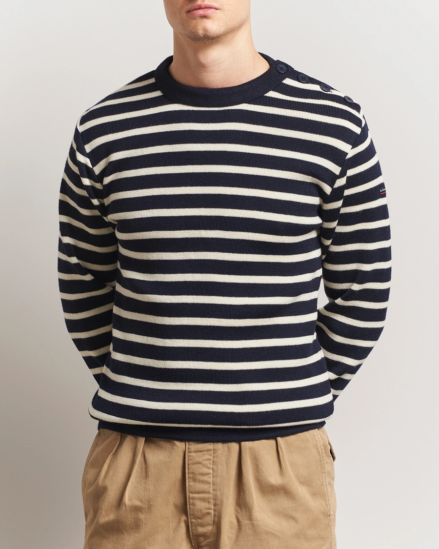 Herren | Pullover | Armor-lux | Fouesnant Classic Sweater Rich Navy/Nature