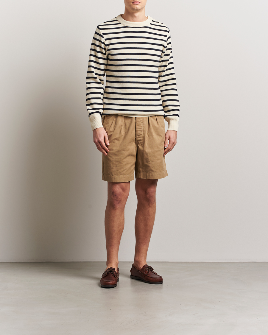 Herren | Pullover | Armor-lux | Fouesnant Classic Sweater Nature/Rich Navy