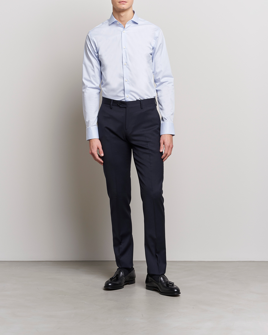 Herren | Cocktail | Tiger of Sweden | Farell 5 Stretch Shirt Light Blue