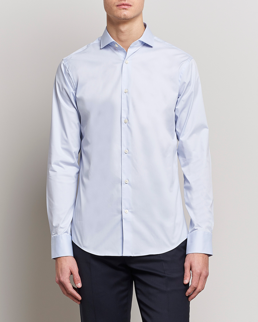 Herren | Tiger of Sweden | Tiger of Sweden | Farell 5 Stretch Shirt Light Blue