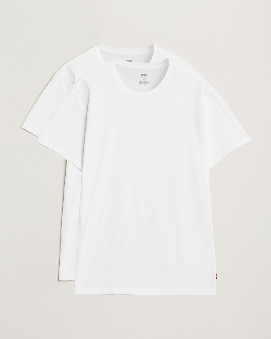 Herren | T-Shirts | Levi's | 2-Pack Crew Neck T-Shirt White