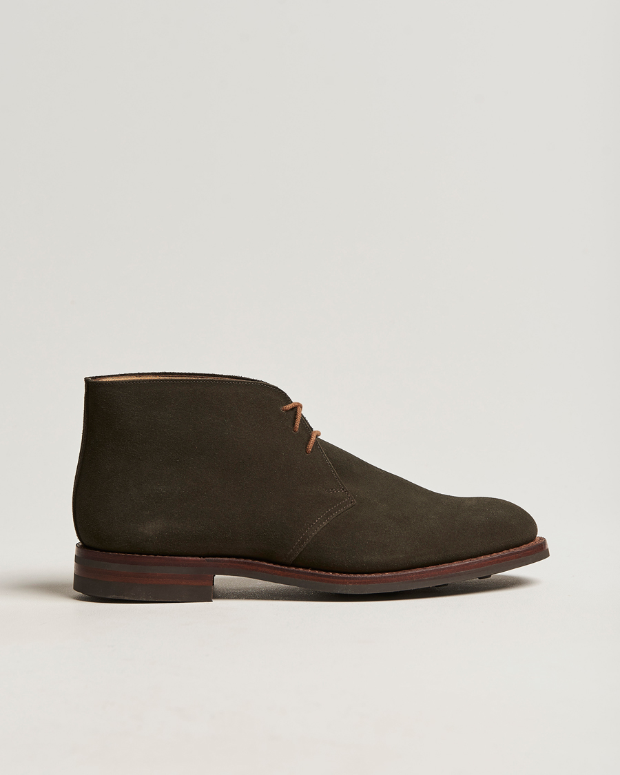 Herren | Crockett & Jones Chiltern Dainite Chukka Boot Green Suede | Crockett & Jones | Chiltern Dainite Chukka Boot Green Suede