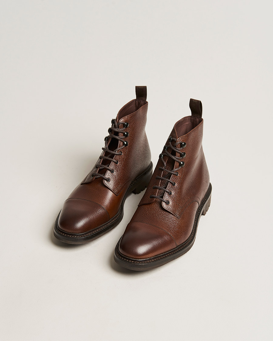 Herren | Boots | Loake 1880 | Sedbergh Derby Boot Brown Grain Calf