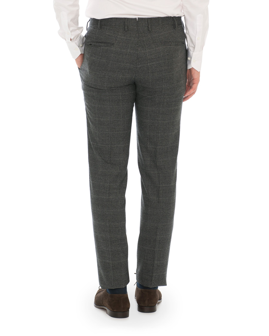 Herren | Hosen | Incotex | Slim Fit Glencheck Wool Trousers Charcoal