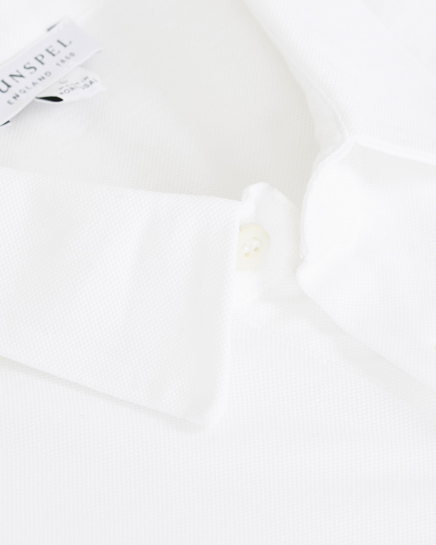 Herren | Hemden | Sunspel | Long Sleeve Pique Shirt White