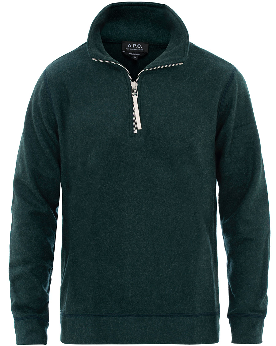 Herren | Pullover | A.P.C. | Half Zip Sweater Green