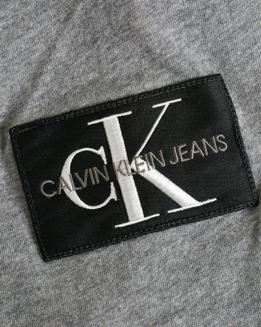 Herren | T-Shirts | Calvin Klein Jeans | Monogram Sleeve Badge Tee Mid Grey Heather