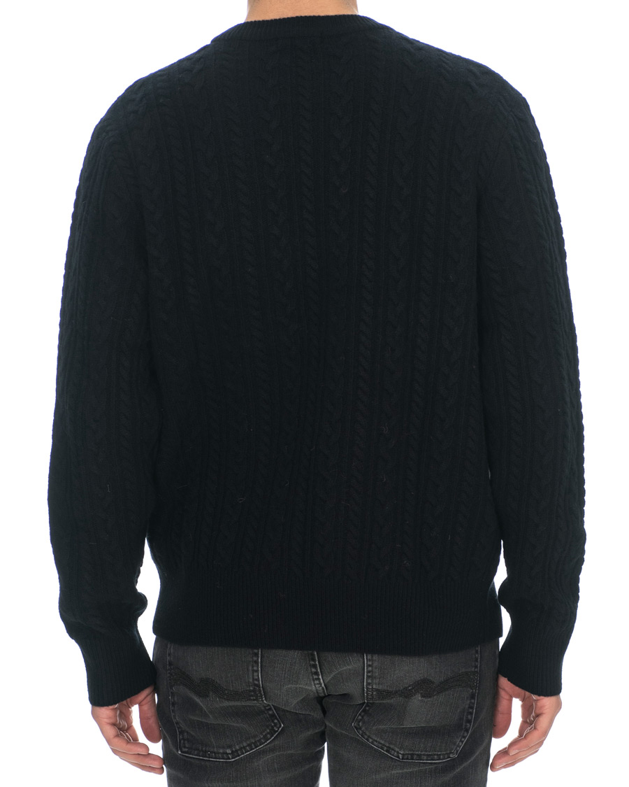 Herren | Pullover | J.Lindeberg | Gregor Soft Cable Crew Neck Black