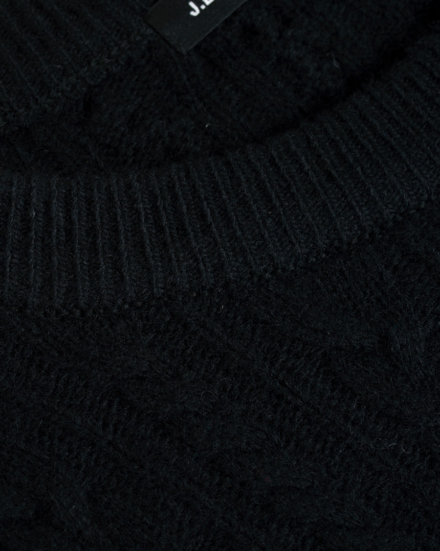 Herren | Pullover | J.Lindeberg | Gregor Soft Cable Crew Neck Black