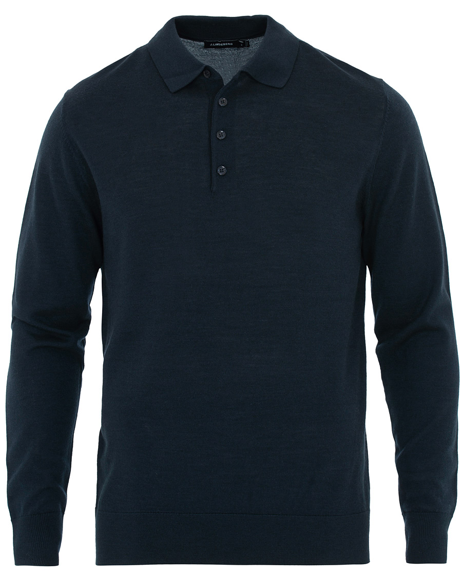 Herren | Pullover | J.Lindeberg | Luciano Wool/Silk Pullover Navy