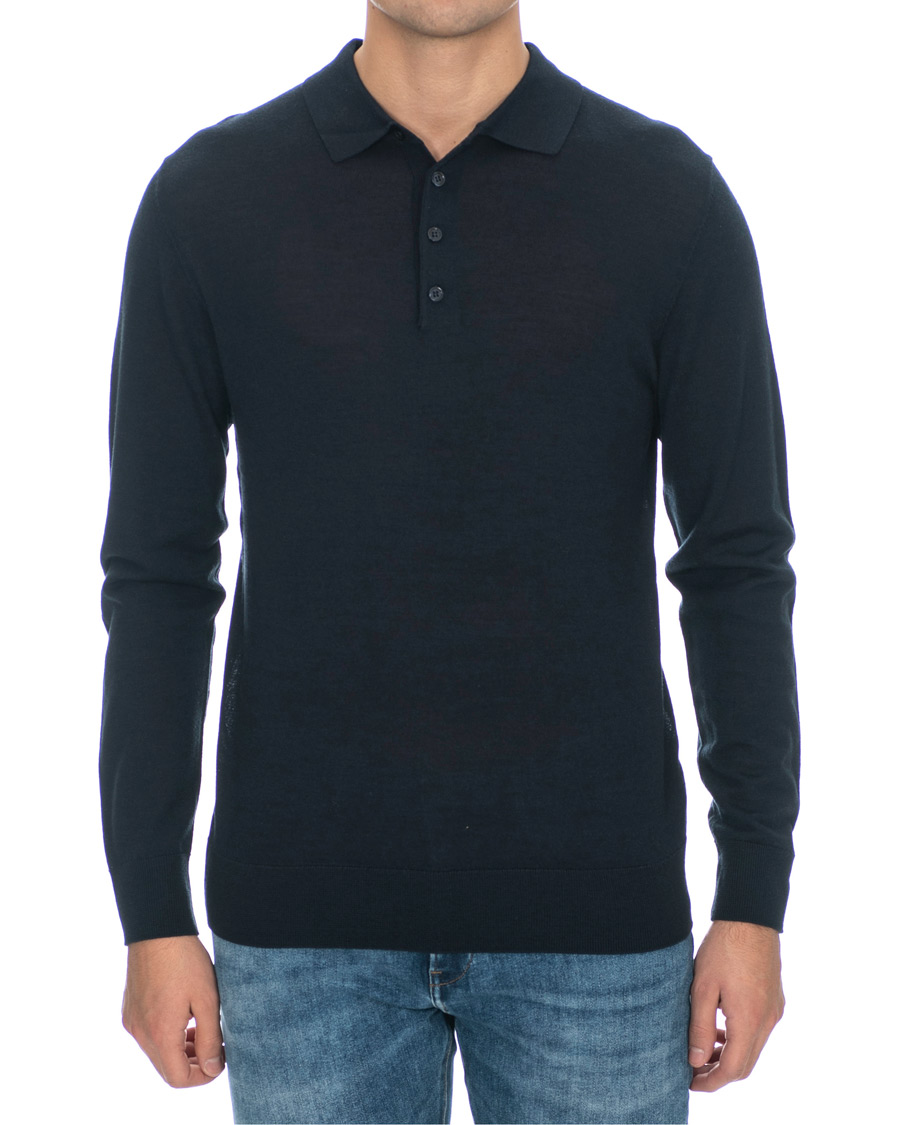 Herren | Pullover | J.Lindeberg | Luciano Wool/Silk Pullover Navy