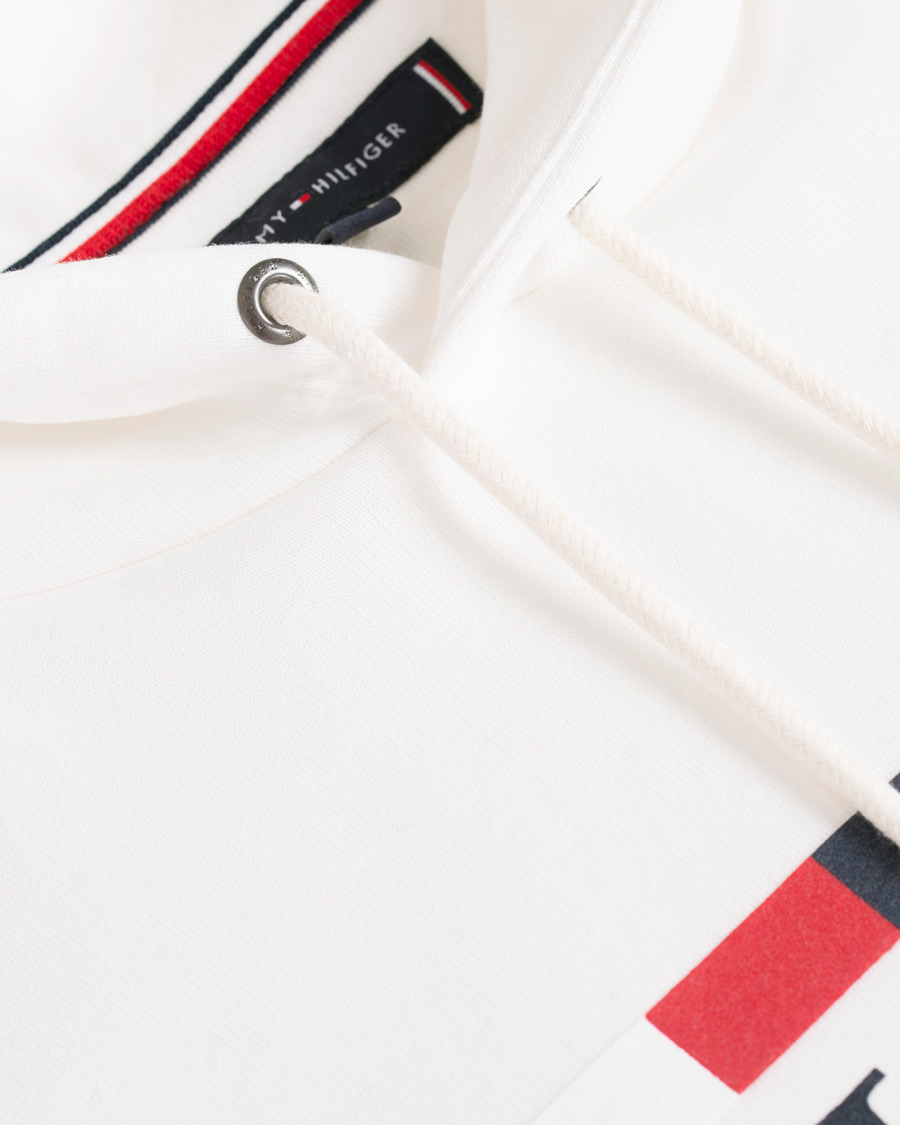 Herren | Pullover | Tommy Hilfiger | Basic Logo Hoodie Ecru