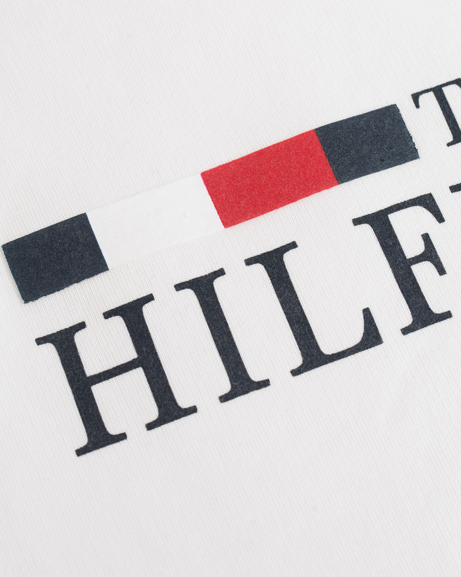 Herren | Pullover | Tommy Hilfiger | Basic Logo Hoodie Ecru