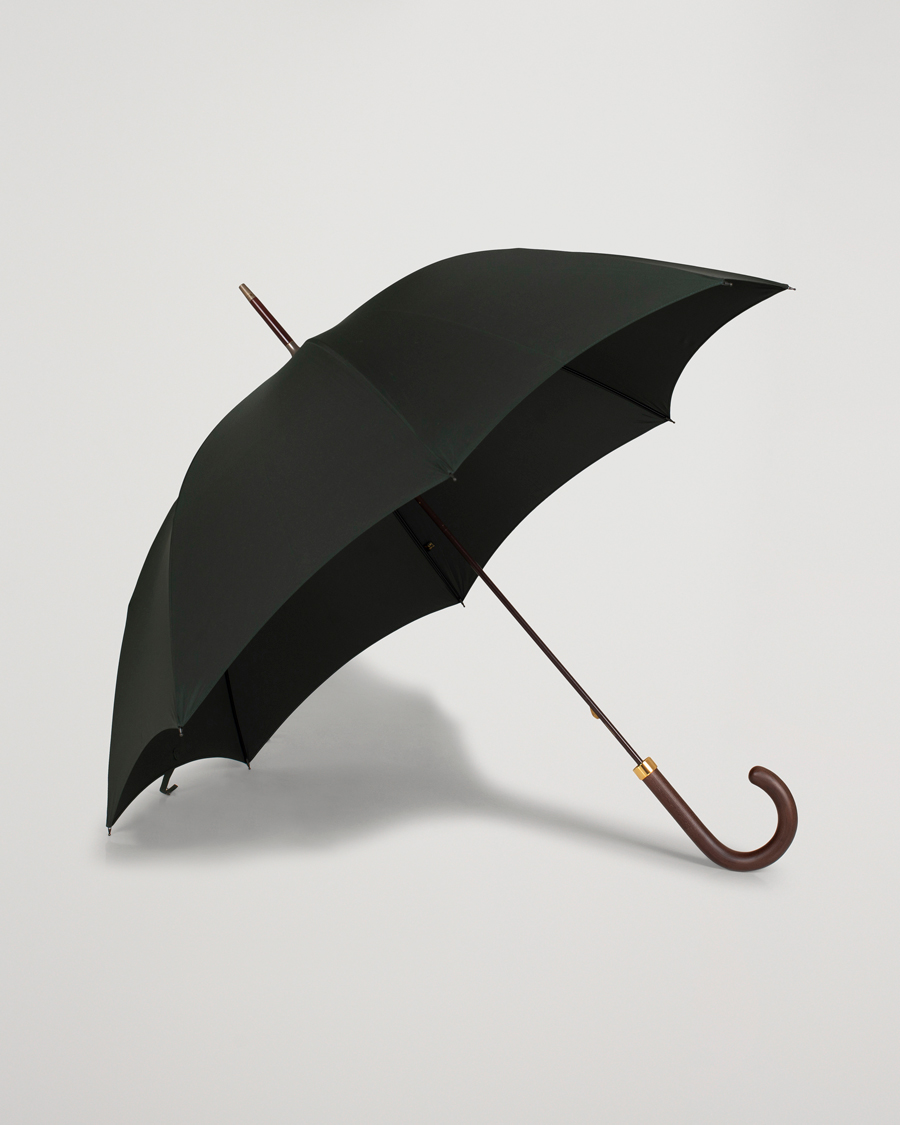 Herren | Regenschirme | Fox Umbrellas | Polished Hardwood Umbrella  Racing Green
