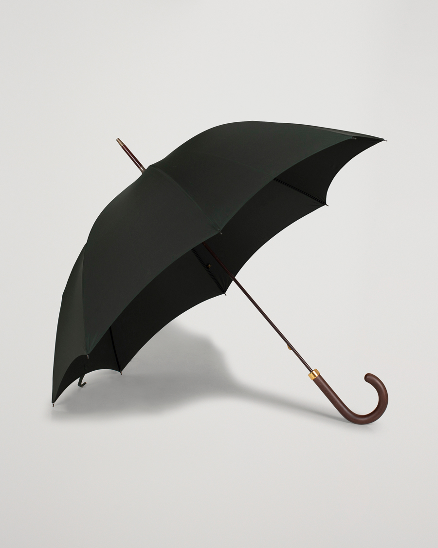 Herren | Regenschirme | Fox Umbrellas | Polished Hardwood Umbrella Racing Green