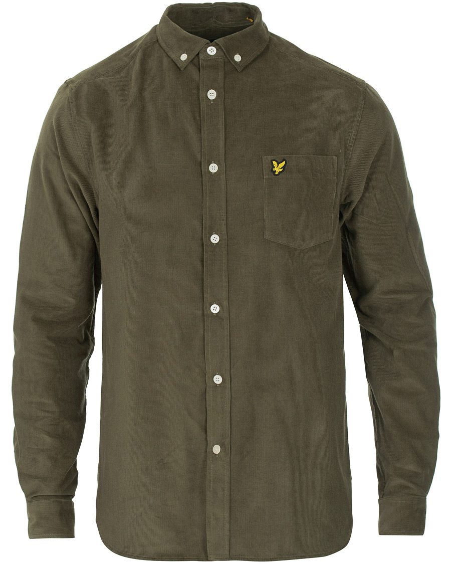 Herren | Hemden | Lyle & Scott | Baby Corduroy Shirt Olive Green