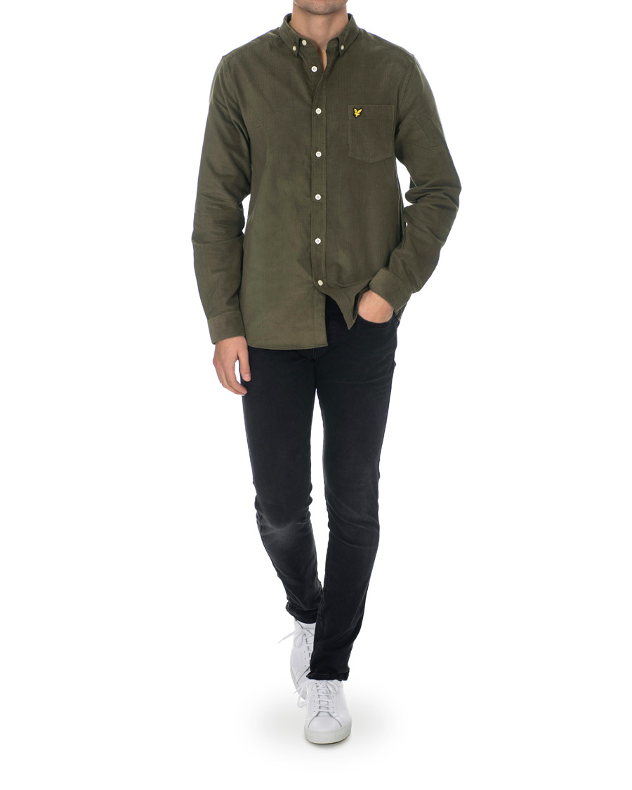 Herren | Hemden | Lyle & Scott | Baby Corduroy Shirt Olive Green