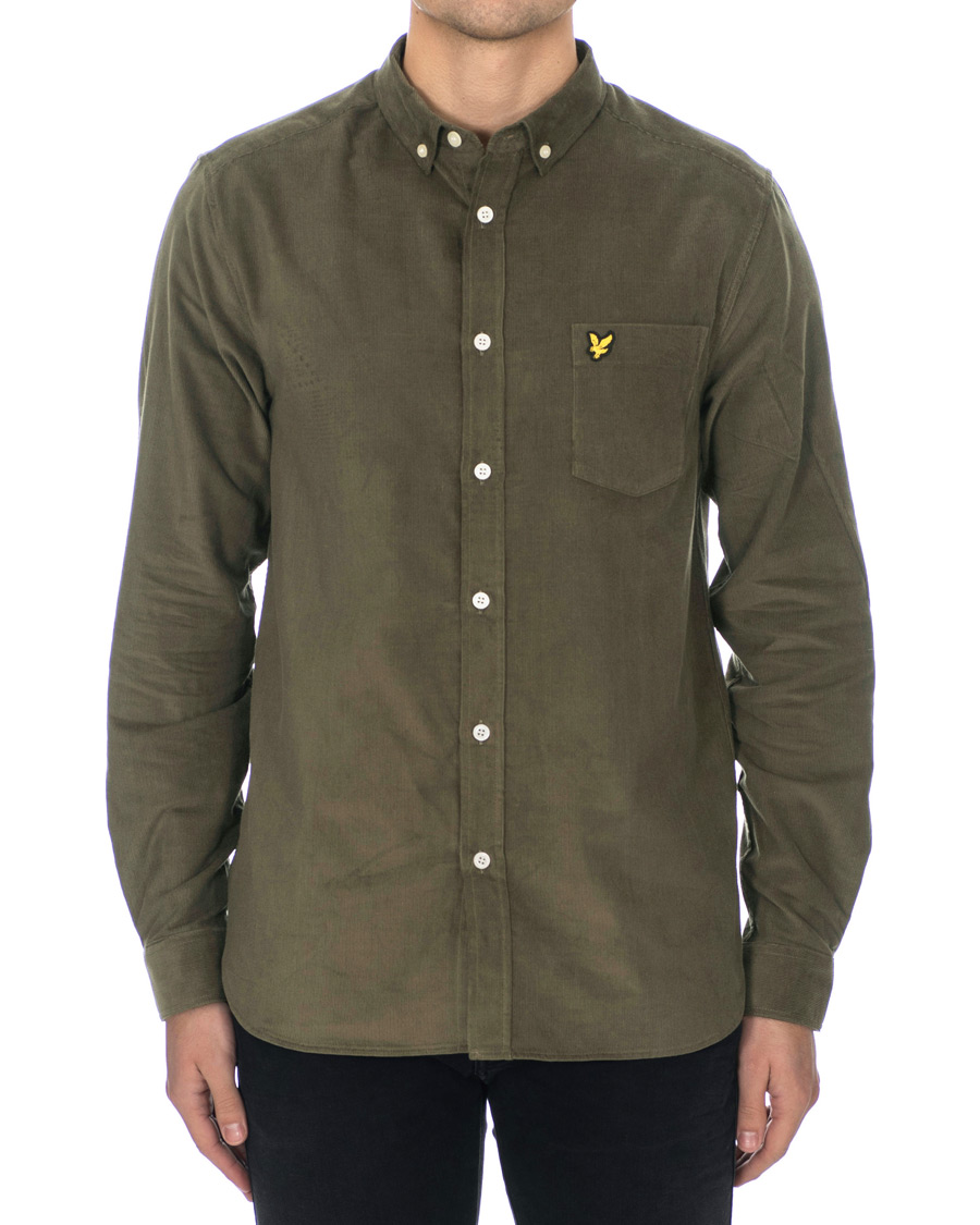 Herren | Hemden | Lyle & Scott | Baby Corduroy Shirt Olive Green