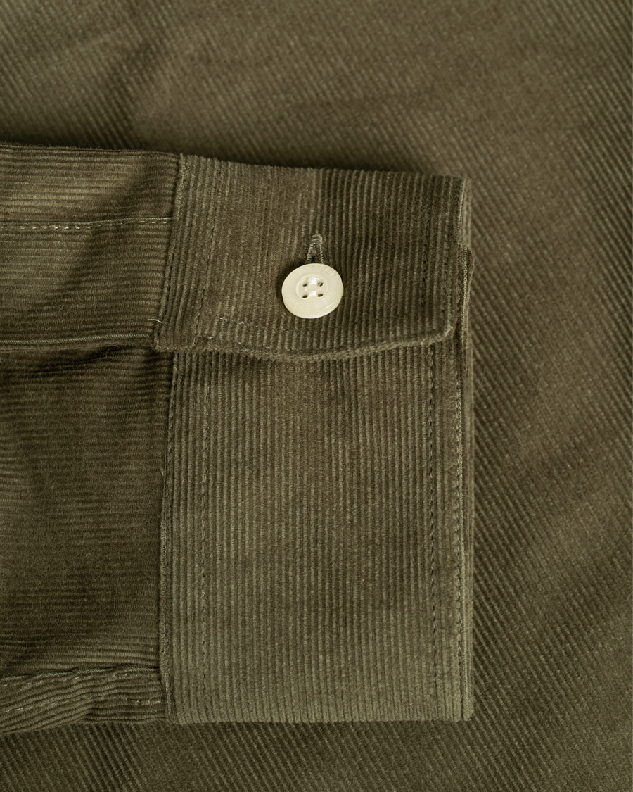 Herren | Hemden | Lyle & Scott | Baby Corduroy Shirt Olive Green