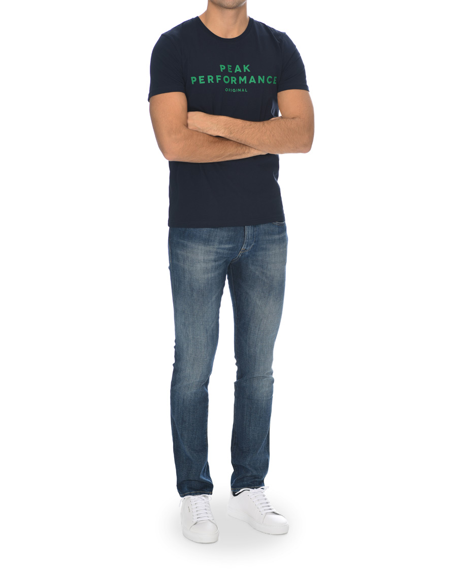 Herren | T-Shirts | Peak Performance | Original Logo Crew Neck Tee Salute Blue