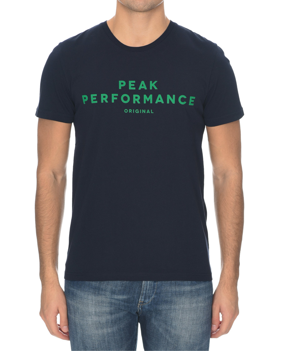 Herren | T-Shirts | Peak Performance | Original Logo Crew Neck Tee Salute Blue