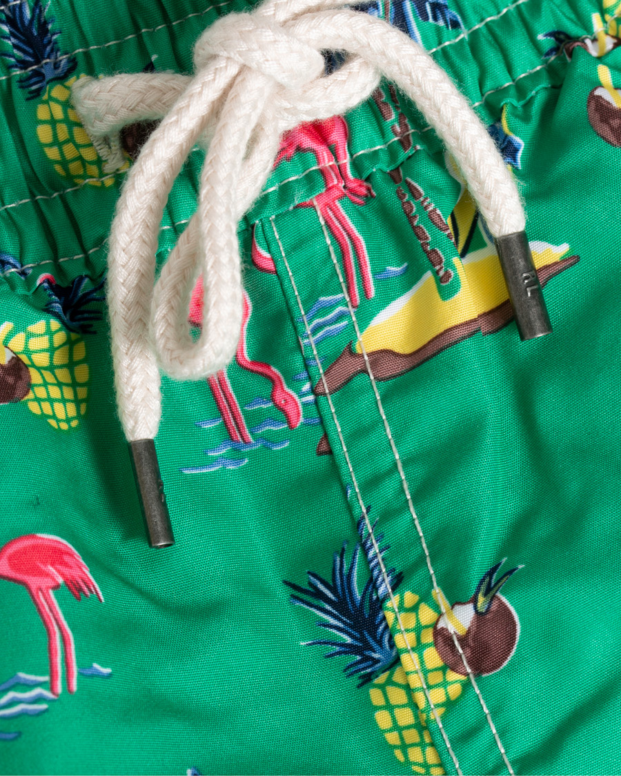Herren | Badehosen | Polo Ralph Lauren | Traveler Printed Flamingo Swimshorts Green