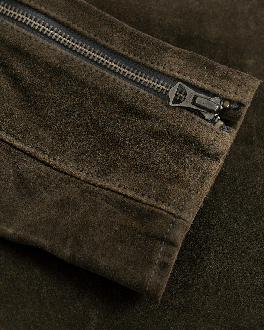 Herren | Jacken | Polo Ralph Lauren | Cafe Racer Suede Jacket Grey