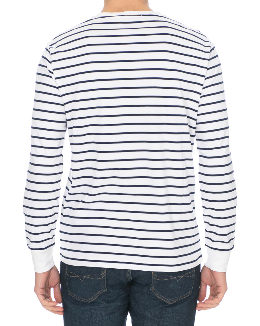 Herren | T-Shirts | Polo Ralph Lauren | Long Sleeve Stripe Tee White/Navy
