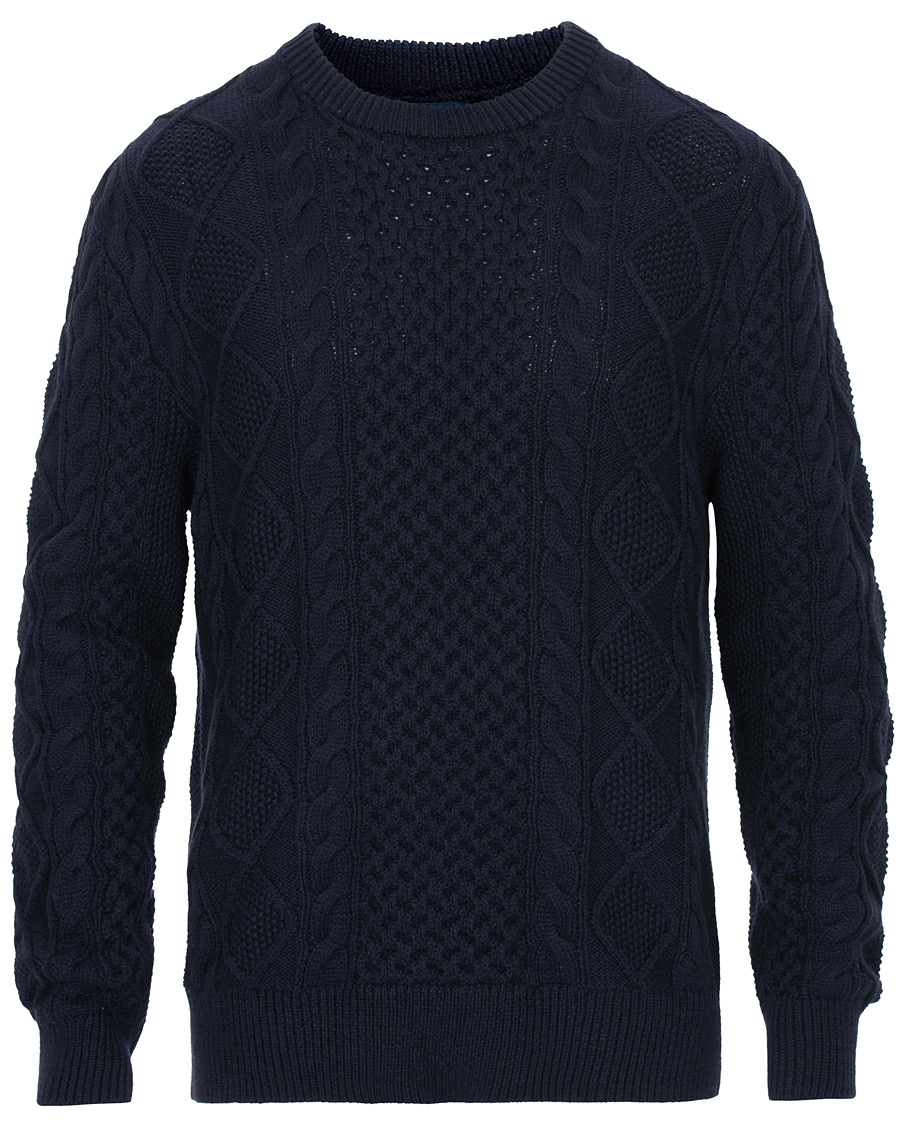 Herren | Pullover | Polo Ralph Lauren | Aran Knitted Sweater Hunter Navy
