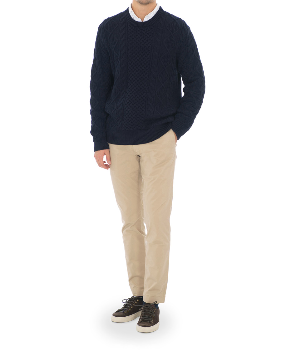 Herren | Pullover | Polo Ralph Lauren | Aran Knitted Sweater Hunter Navy
