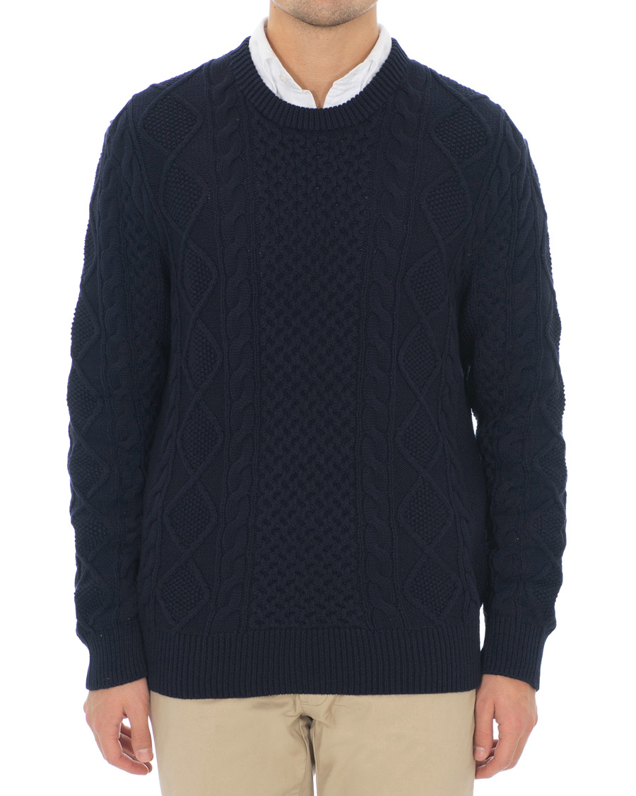 Herren | Pullover | Polo Ralph Lauren | Aran Knitted Sweater Hunter Navy