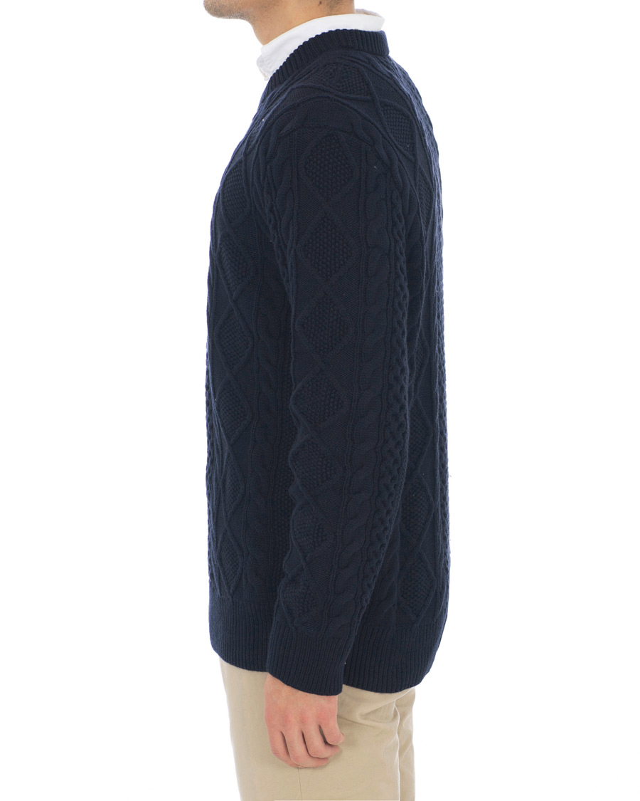 Herren | Pullover | Polo Ralph Lauren | Aran Knitted Sweater Hunter Navy